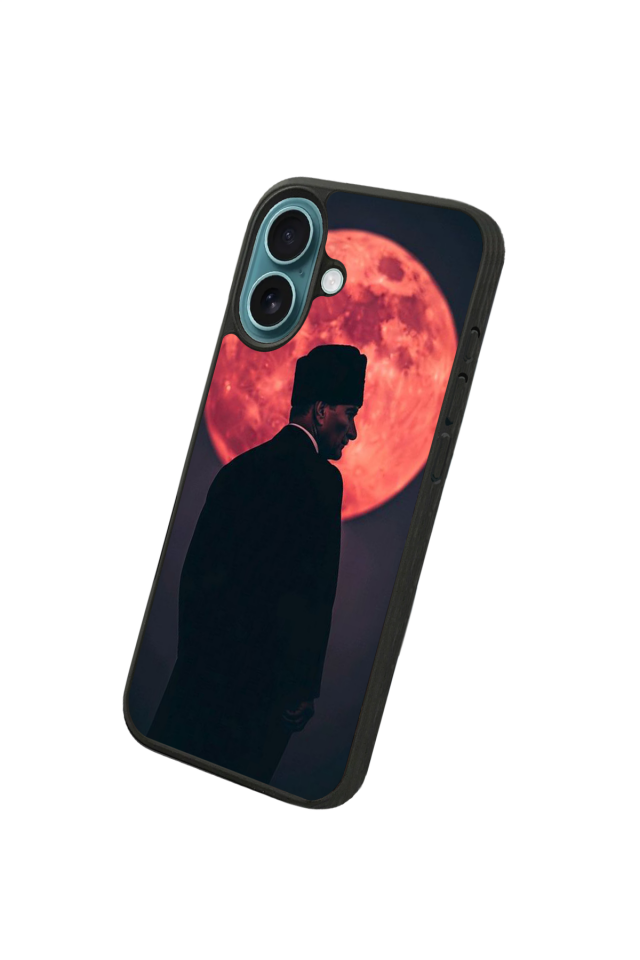 iPhone 16 Plus Uyumlu Mustafa Kemal Ataturk Tasarımlı Glossy Premium Kılıf