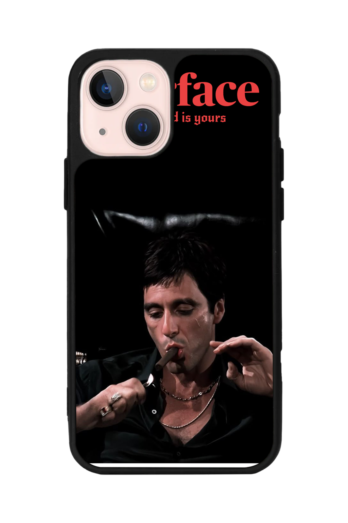 iPhone 14 Plus Uyumlu Scarface Tasarımlı Glossy Premium Kılıf