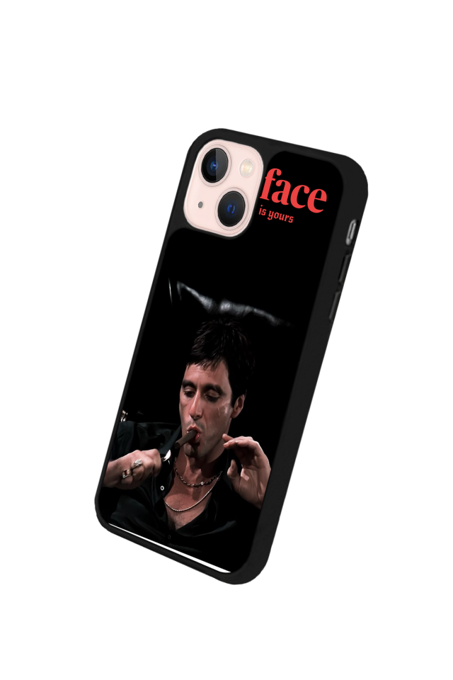 iPhone 14 Plus Uyumlu Scarface Tasarımlı Glossy Premium Kılıf
