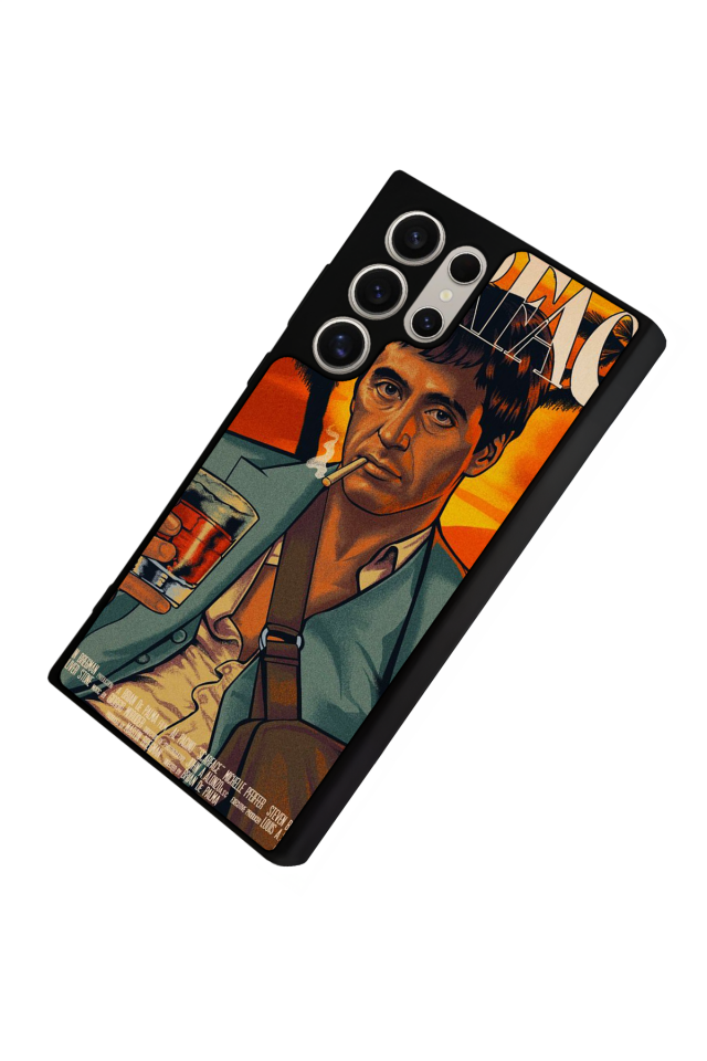 Samsung Galaxy S22 Ultra Uyumlu Scarface Tasarımlı Glossy Premium Kılıf