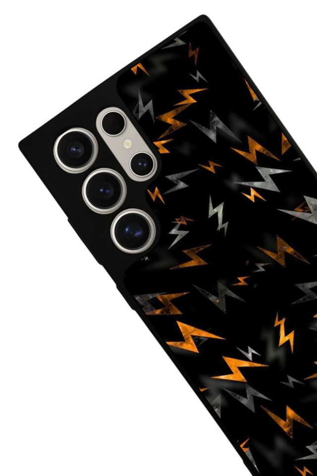 Samsung Galaxy S22 Ultra Uyumlu Simsek Tasarımlı Glossy Premium Kılıf