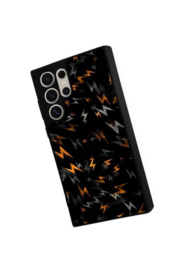 Samsung Galaxy S22 Ultra Uyumlu Simsek Tasarımlı Glossy Premium Kılıf