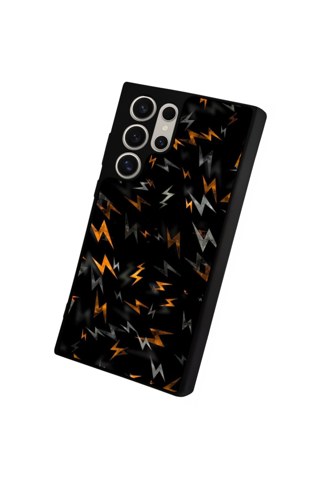 Samsung Galaxy S22 Ultra Uyumlu Simsek Tasarımlı Glossy Premium Kılıf