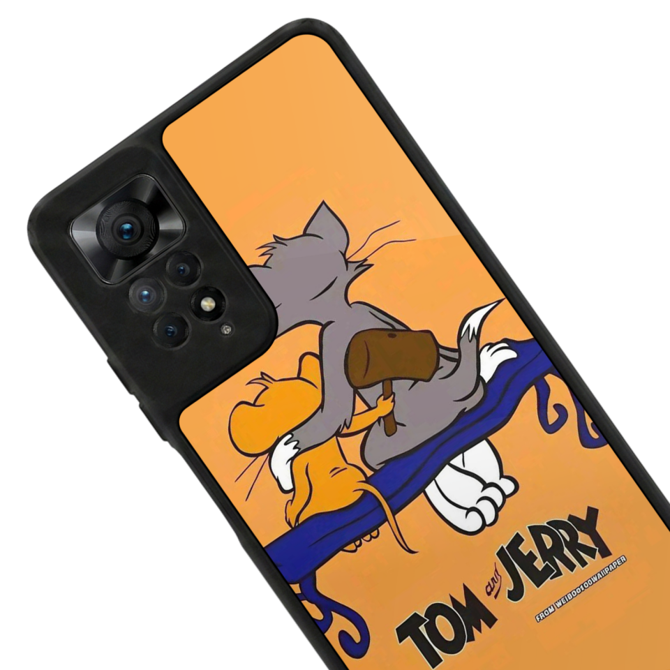 Xiaomi Redmi Note 11 Pro Uyumlu Tom And Jerry Tasarımlı Glossy Premium Kılıf