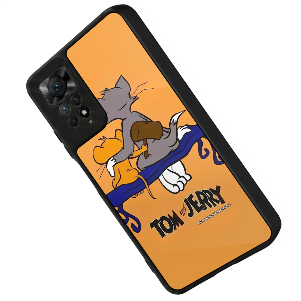 Xiaomi Redmi Note 11 Pro Uyumlu Tom And Jerry Tasarımlı Glossy Premium Kılıf