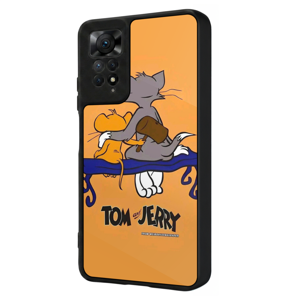 Xiaomi Redmi Note 11 Pro Uyumlu Tom And Jerry Tasarımlı Glossy Premium Kılıf