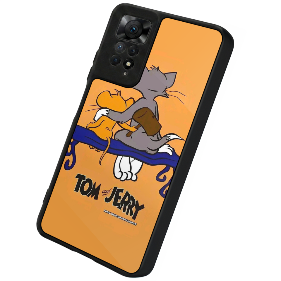 Xiaomi Redmi Note 11 Pro Uyumlu Tom And Jerry Tasarımlı Glossy Premium Kılıf