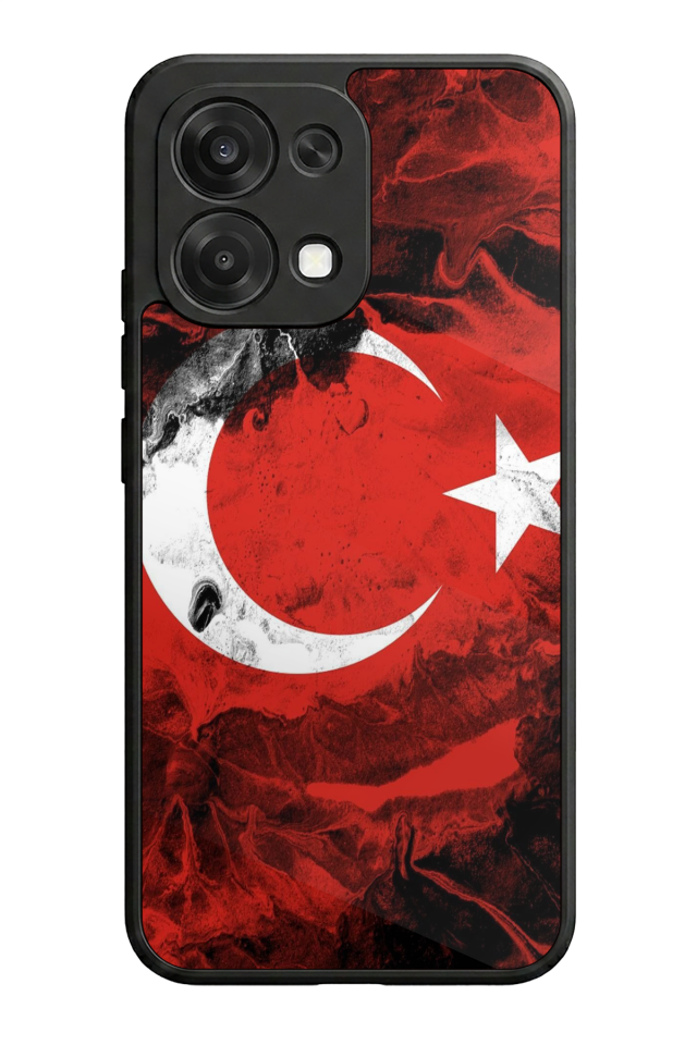 Oppo A6 Pro Uyumlu Türk Bayragi Tasarımlı Glossy Premium Kılıf