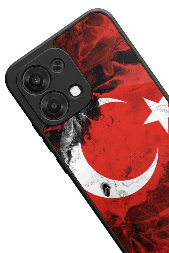 Oppo A6 Pro Uyumlu Türk Bayragi Tasarımlı Glossy Premium Kılıf