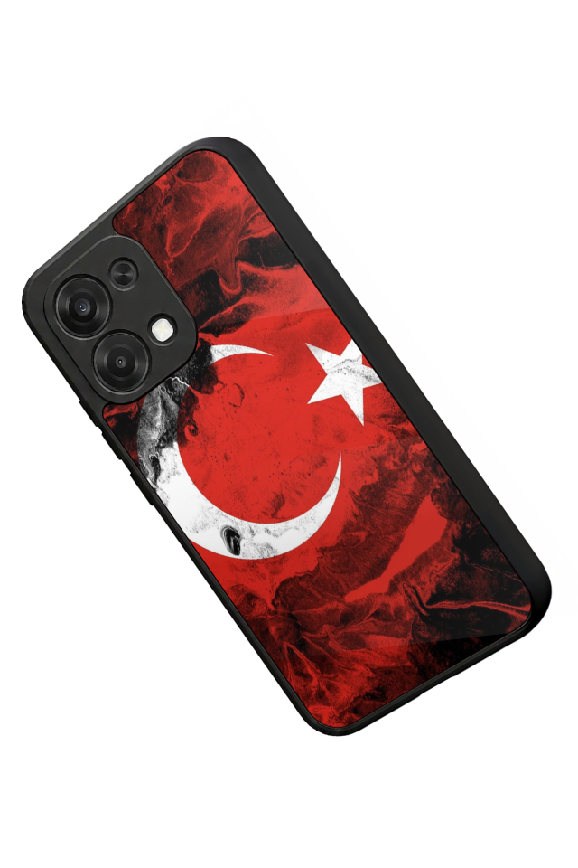 Oppo A6 Pro Uyumlu Türk Bayragi Tasarımlı Glossy Premium Kılıf
