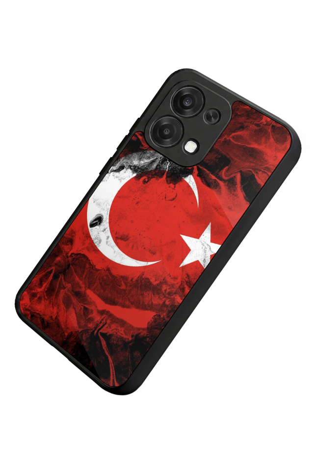 Oppo A6 Pro Uyumlu Türk Bayragi Tasarımlı Glossy Premium Kılıf
