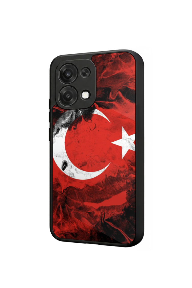 Oppo A6 Pro Uyumlu Türk Bayragi Tasarımlı Glossy Premium Kılıf