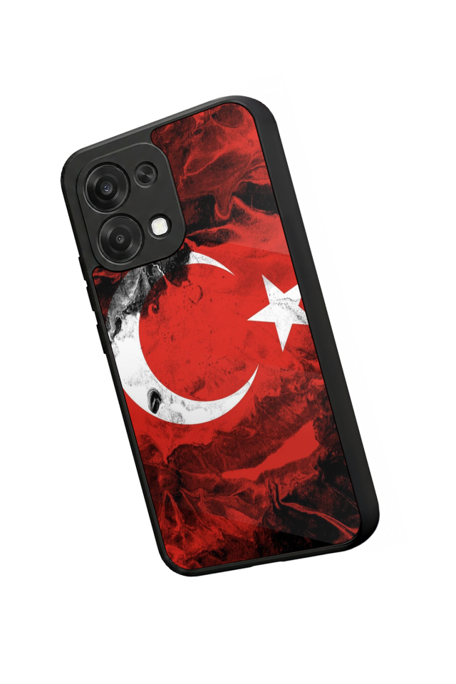 Oppo A6 Pro Uyumlu Türk Bayragi Tasarımlı Glossy Premium Kılıf