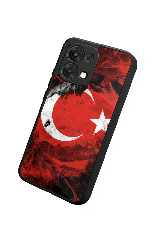 Oppo A6 Pro Uyumlu Türk Bayragi Tasarımlı Glossy Premium Kılıf