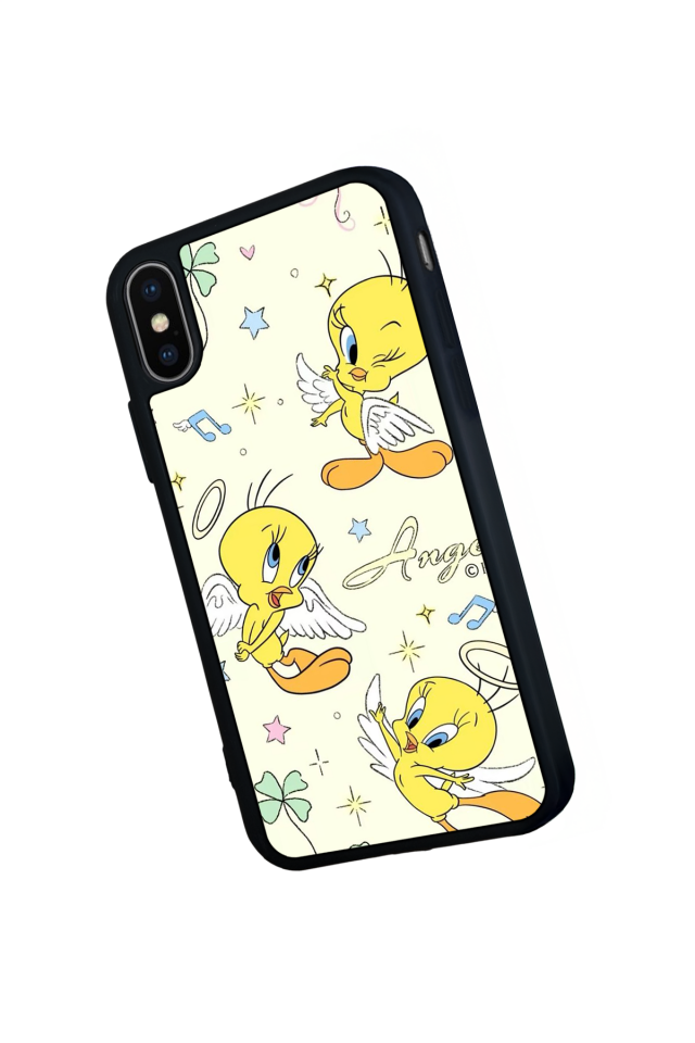 iPhone X/ XS Uyumlu Tweety Tasarımlı Glossy Premium Kılıf