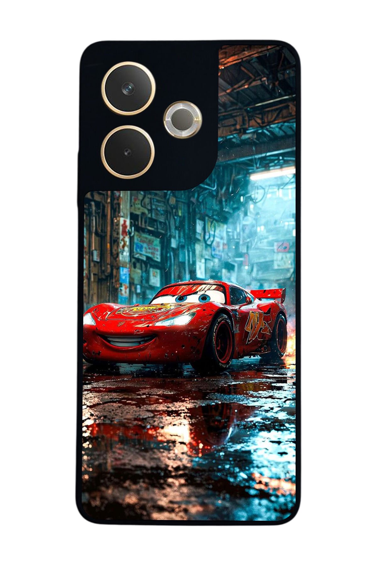 Oppo A5 Pro Uyumlu Şimsek McQueen Tasarımlı Glossy Premium Kılıf