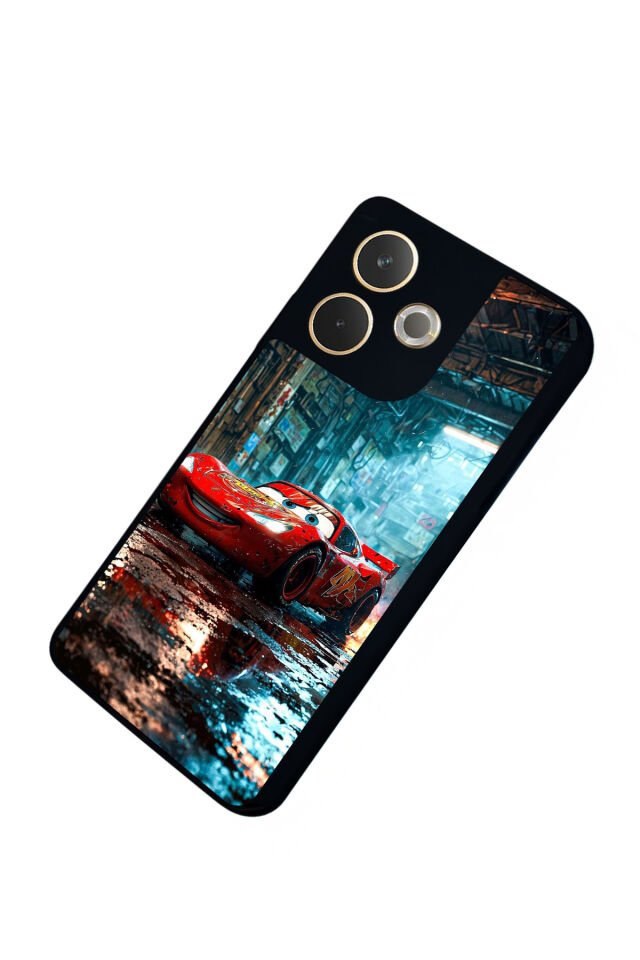 Oppo A5 Pro Uyumlu Şimsek McQueen Tasarımlı Glossy Premium Kılıf