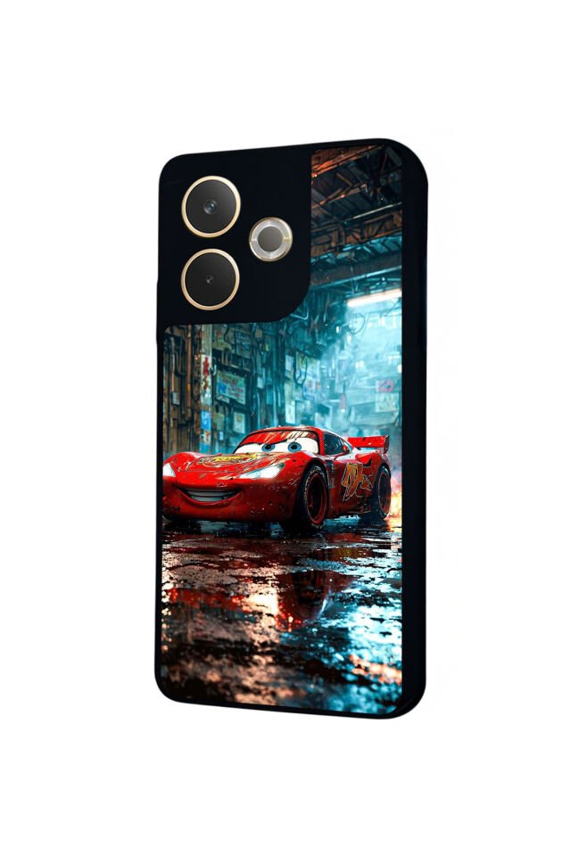Oppo A5 Pro Uyumlu Şimsek McQueen Tasarımlı Glossy Premium Kılıf