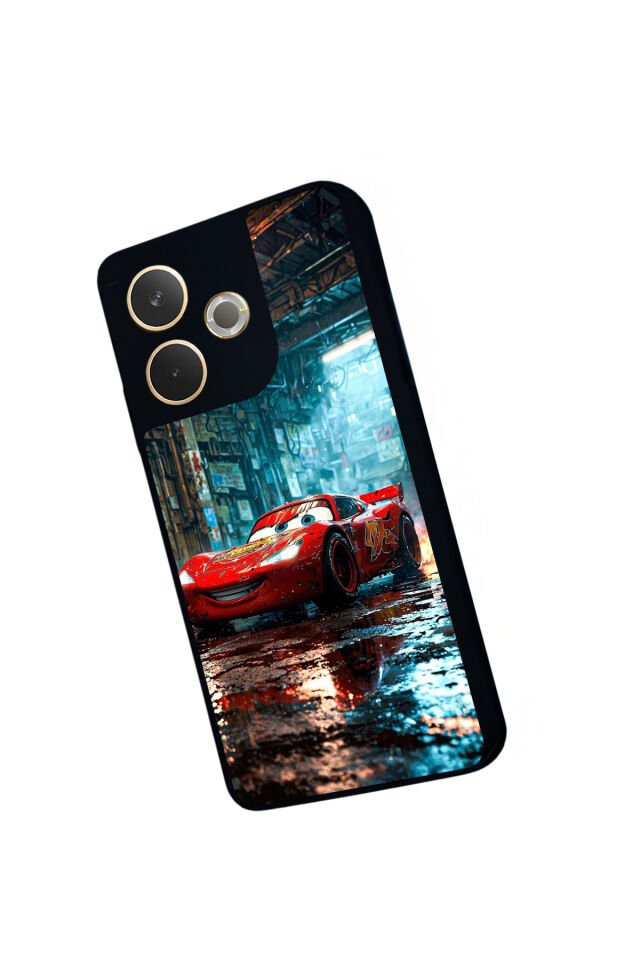 Oppo A5 Pro Uyumlu Şimsek McQueen Tasarımlı Glossy Premium Kılıf