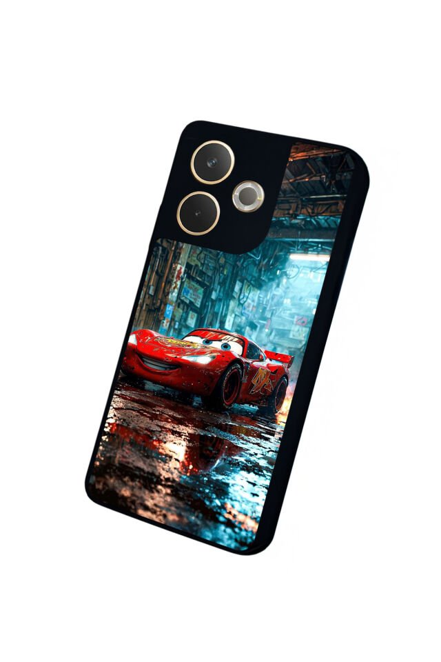 Oppo A5 Pro Uyumlu Şimsek McQueen Tasarımlı Glossy Premium Kılıf