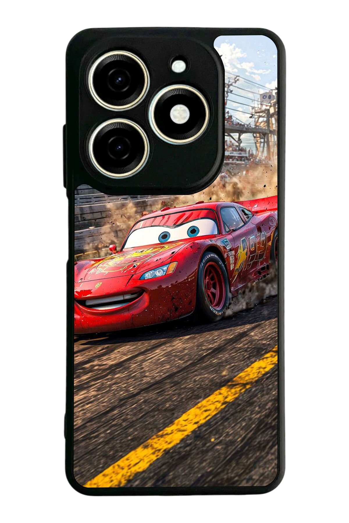 Infınıx Smart 8 Pro Uyumlu Şimsek McQueen Tasarımlı Glossy Premium Kılıf