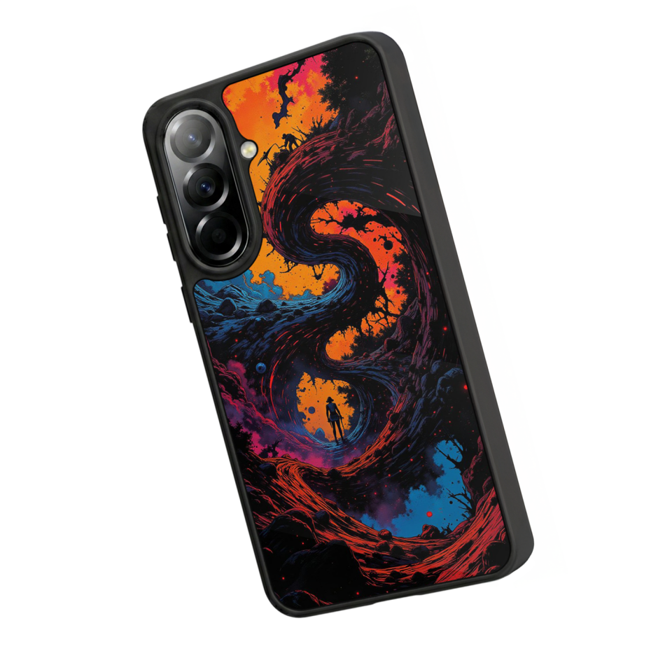Samsung Galaxy A57 Uyumlu Abstract Tasarımlı Glossy Premium Kılıf