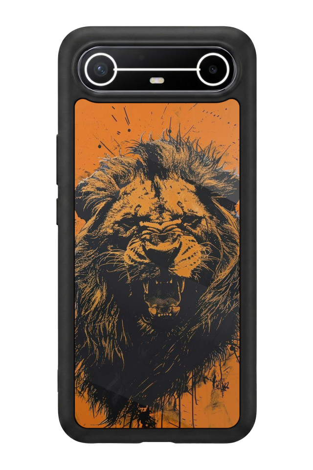 Tecno Spark Slim 5G Uyumlu Aslan Tasarımlı Glossy Premium Kılıf