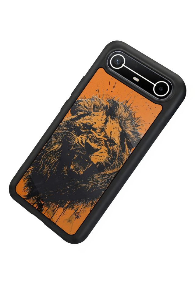 Tecno Spark Slim 5G Uyumlu Aslan Tasarımlı Glossy Premium Kılıf