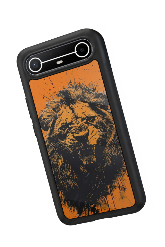 Tecno Spark Slim 5G Uyumlu Aslan Tasarımlı Glossy Premium Kılıf