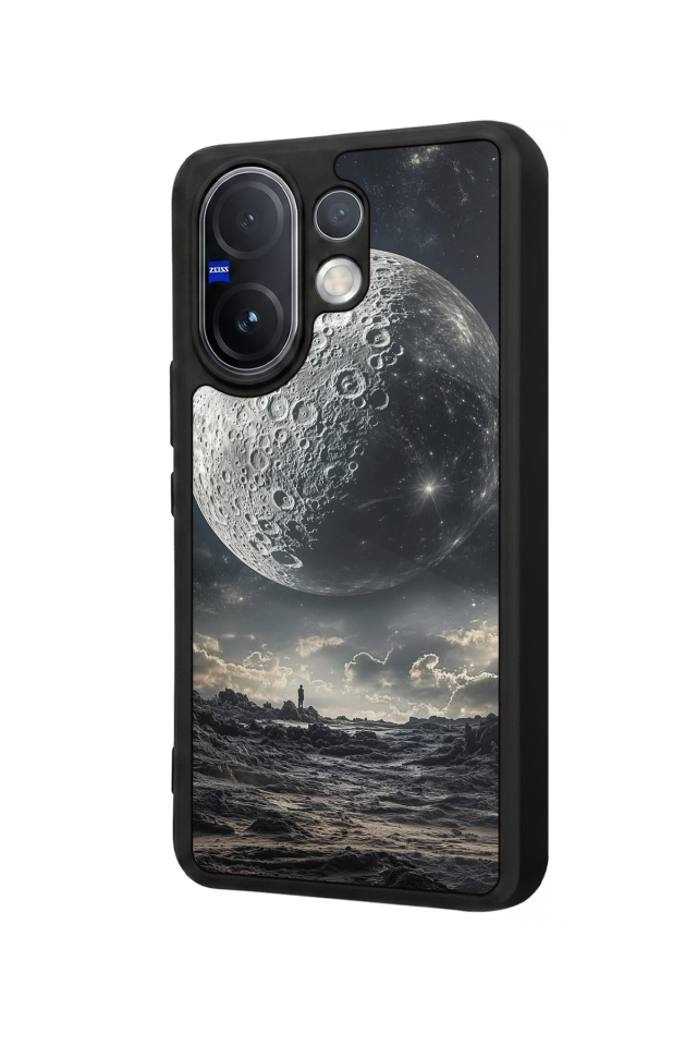 Vivo V60 Uyumlu Ay Tasarımlı Glossy Premium Kılıf
