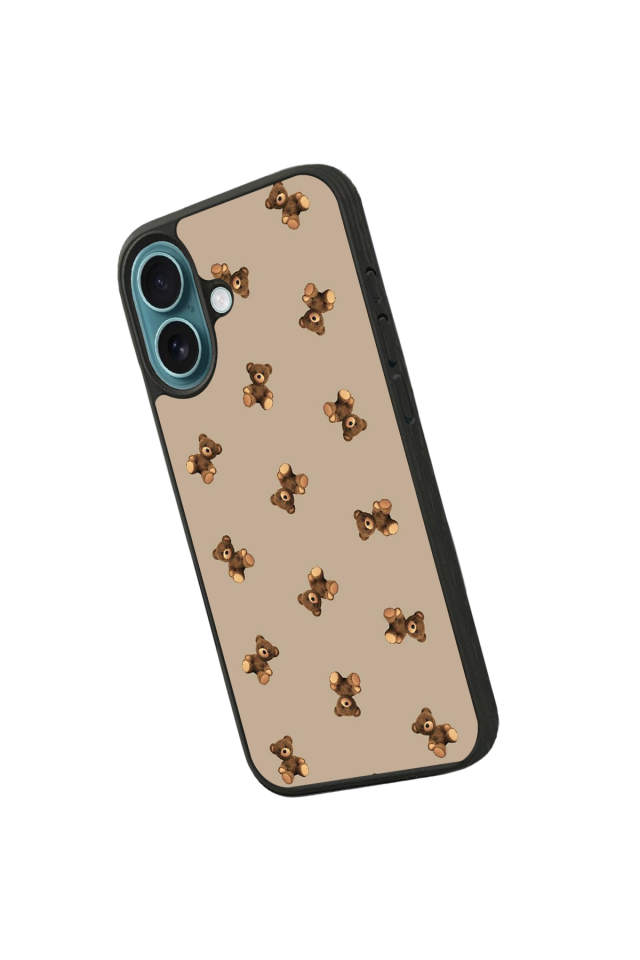 iPhone 16 Uyumlu Ayı Tasarımlı Glossy Premium Kılıf