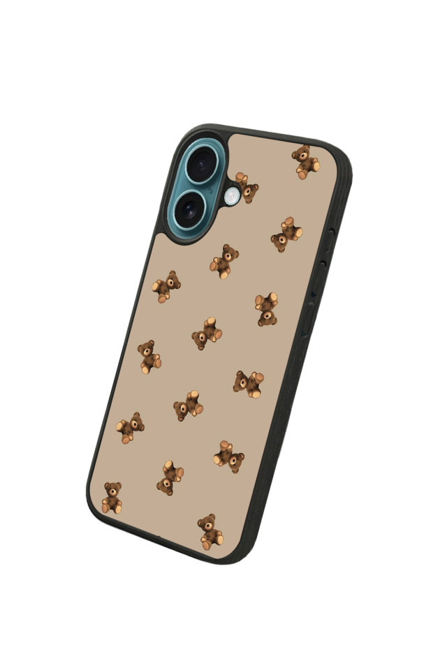 iPhone 16 Uyumlu Ayı Tasarımlı Glossy Premium Kılıf