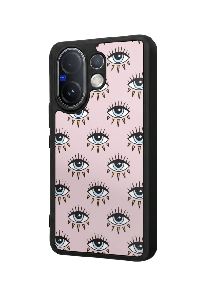 Vivo V60 Uyumlu Göz Tasarımlı Glossy Premium Kılıf