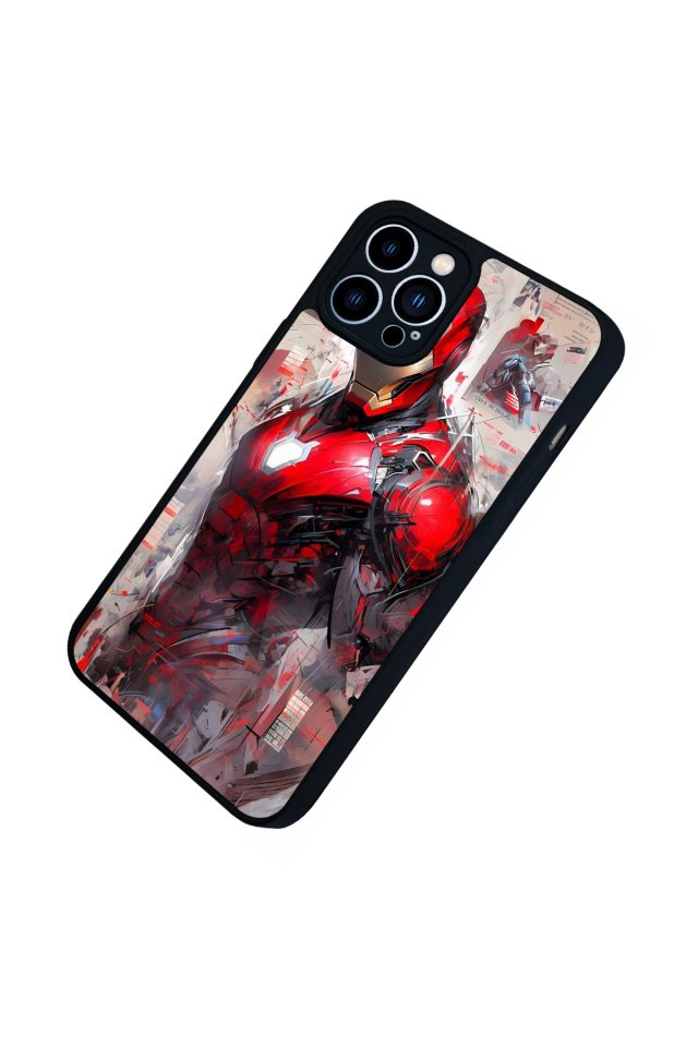 iPhone 13 Pro Max Uyumlu Iron Man ( Demir Adam ) Tasarımlı Glossy Premium Kılıf