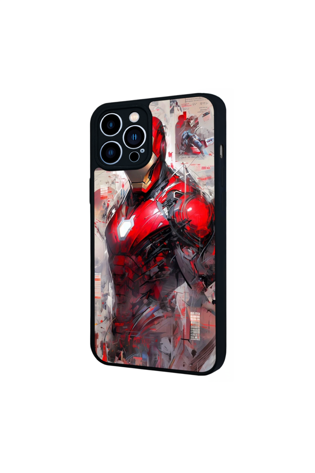 iPhone 13 Pro Max Uyumlu Iron Man ( Demir Adam ) Tasarımlı Glossy Premium Kılıf
