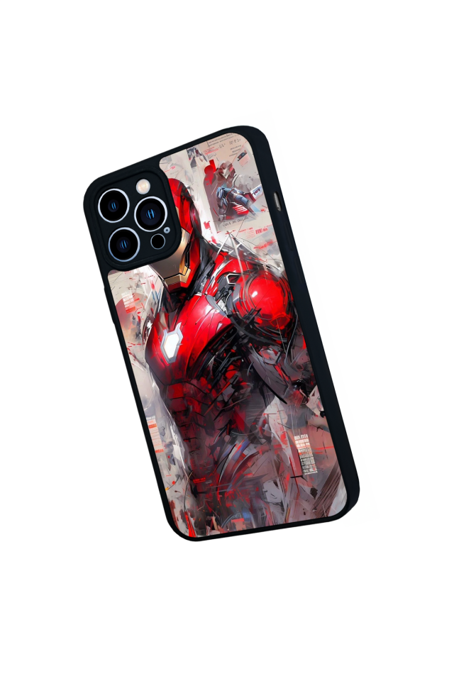 iPhone 13 Pro Max Uyumlu Iron Man ( Demir Adam ) Tasarımlı Glossy Premium Kılıf