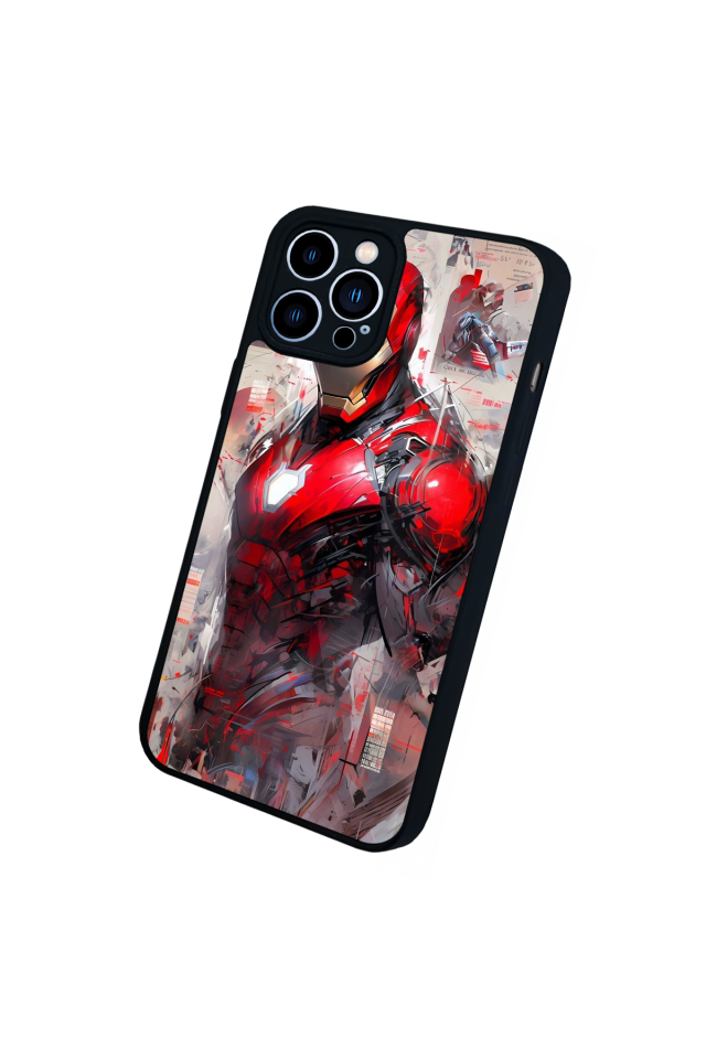 iPhone 13 Pro Max Uyumlu Iron Man ( Demir Adam ) Tasarımlı Glossy Premium Kılıf