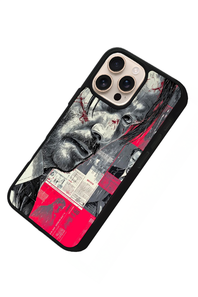 iPhone 16 Pro Max Uyumlu JohnWick Tasarımlı Glossy Premium Kılıf