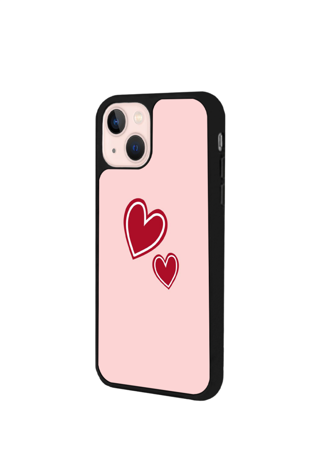 iPhone 13/14 Uyumlu Kalp Love Tasarımlı Glossy Premium Kılıf