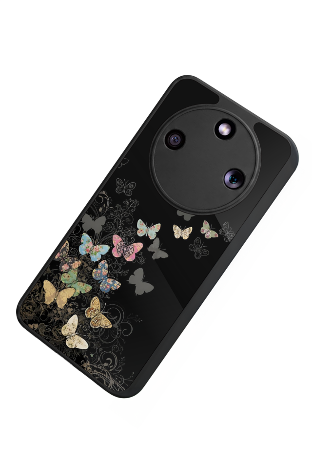 Honor Magic 8 Lite Uyumlu Kelebek Tasarımlı Glossy Premium Kılıf