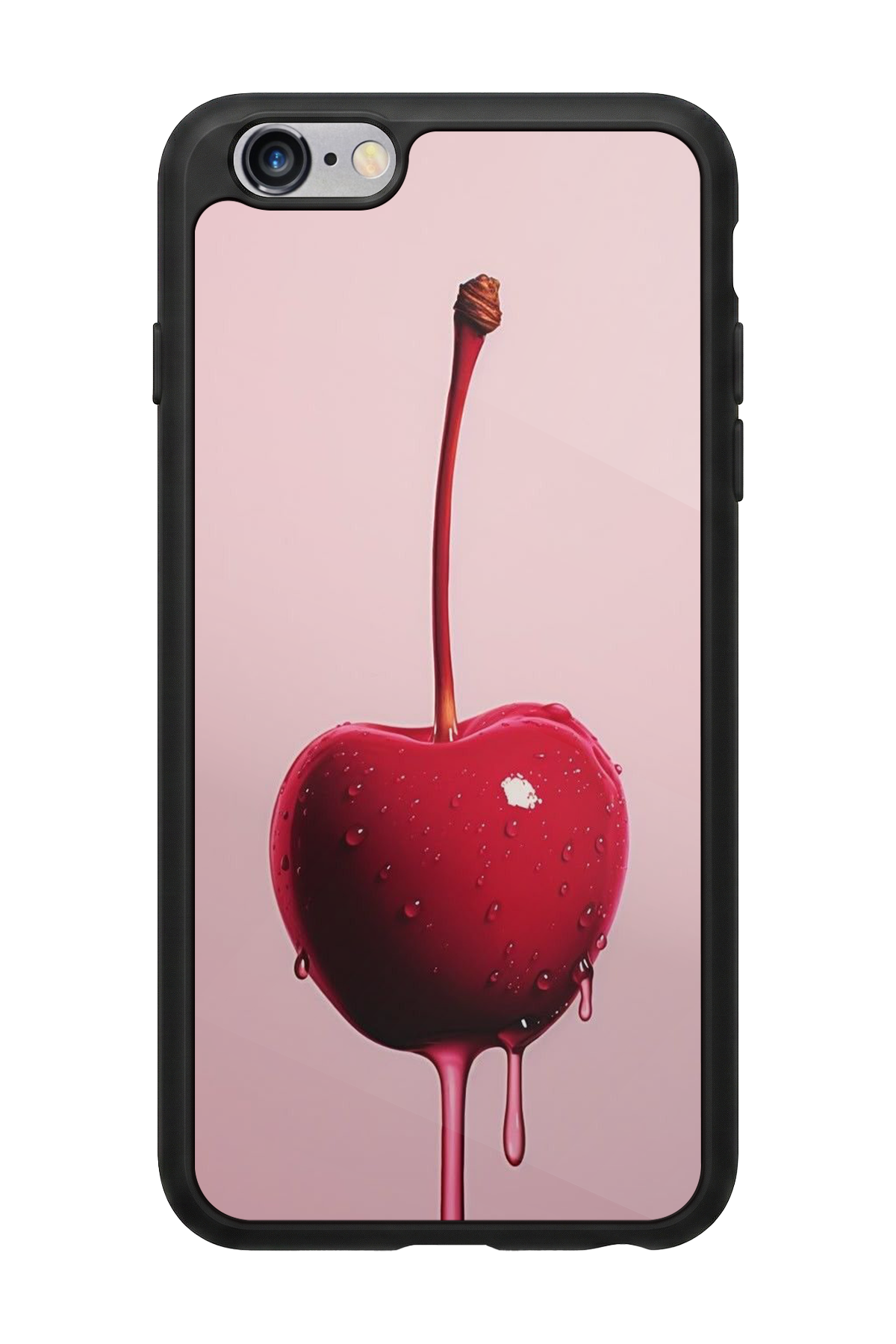 iPhone 6 Plus Uyumlu Kiraz Tasarımlı Glossy Premium Kılıf