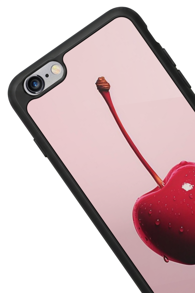 iPhone 6 Plus Uyumlu Kiraz Tasarımlı Glossy Premium Kılıf