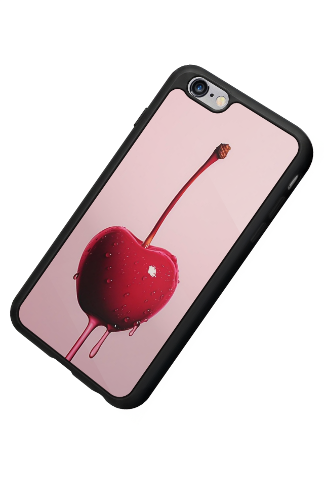 iPhone 6 Plus Uyumlu Kiraz Tasarımlı Glossy Premium Kılıf