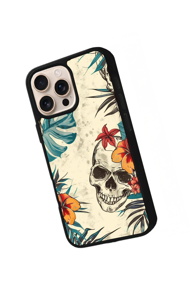 iPhone 16 Pro Max Uyumlu KuruKafa Tasarımlı Glossy Premium Kılıf