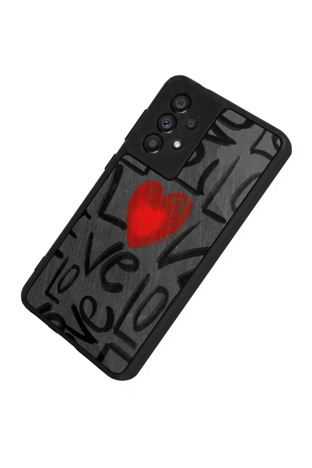 Samsung Galaxy A73 Uyumlu Love Tasarımlı Glossy Premium Kılıf
