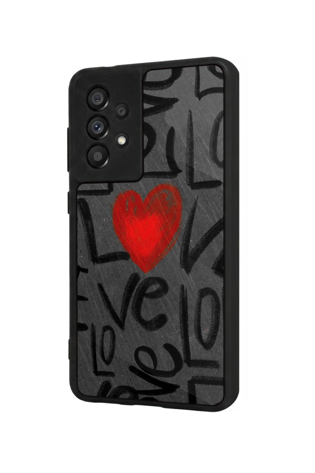 Samsung Galaxy A73 Uyumlu Love Tasarımlı Glossy Premium Kılıf