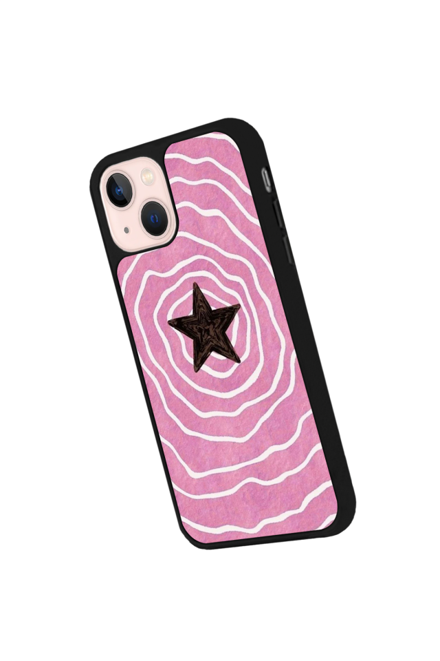 iPhone 15 Uyumlu Retro Yildizlar Tasarımlı Glossy Premium Kılıf