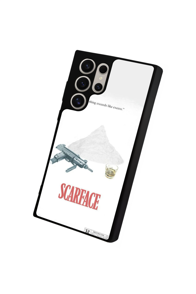 Samsung Galaxy S22 Ultra Uyumlu Scarface Tasarımlı Glossy Premium Kılıf