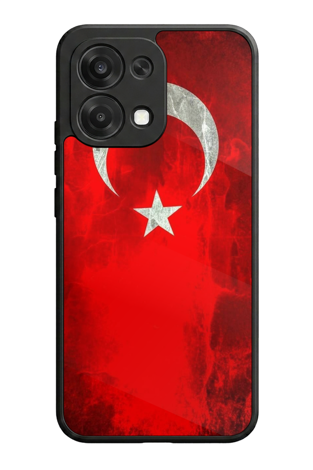 Oppo A6 Pro Uyumlu Türk Bayragi Tasarımlı Glossy Premium Kılıf