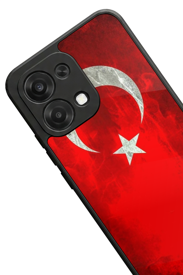Oppo A6 Pro Uyumlu Türk Bayragi Tasarımlı Glossy Premium Kılıf